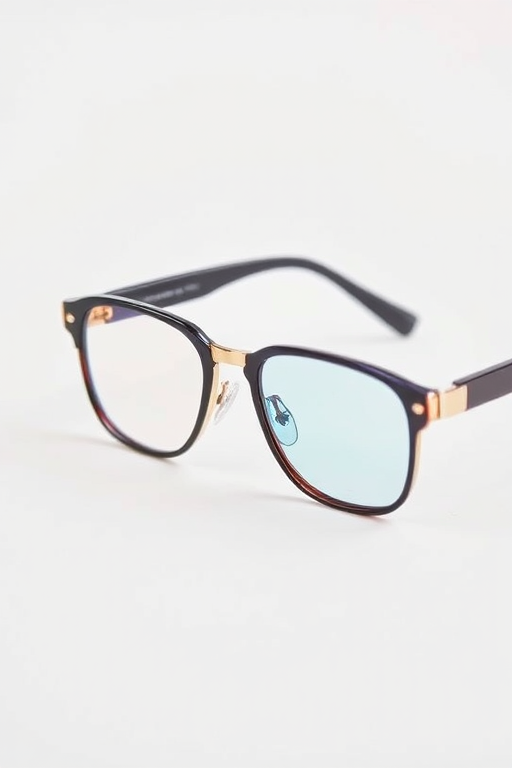Create a high-resolution image of classic 3D glasses, with a clean white background, using a Canon EOS R5 camera with a 50mm lens, aperture set to f/2.8, shutter speed 1/200s, ISO 100, in a studio setting and soft lighting to enhance details and colors.