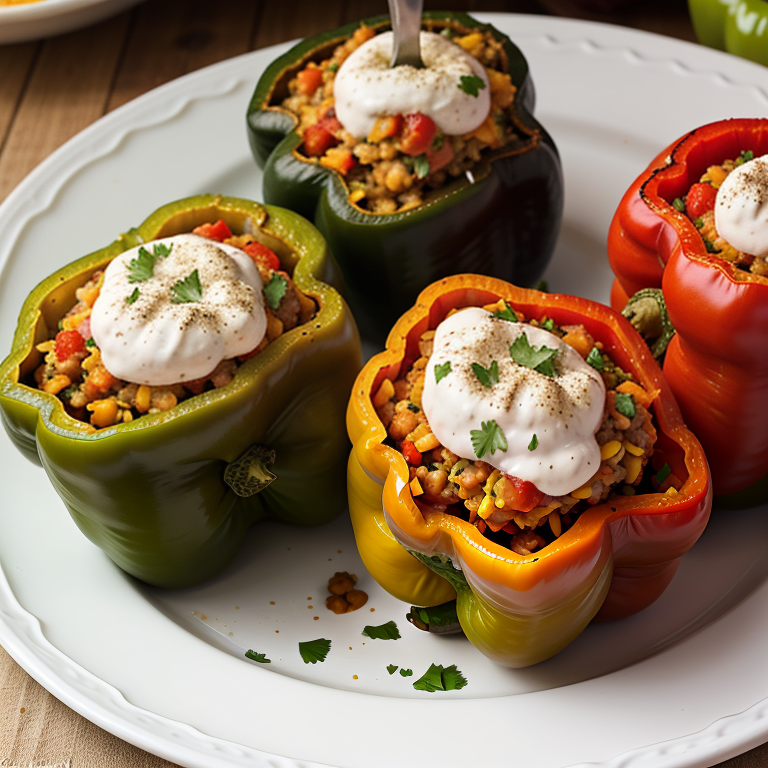what to serve with stuffed bell peppers