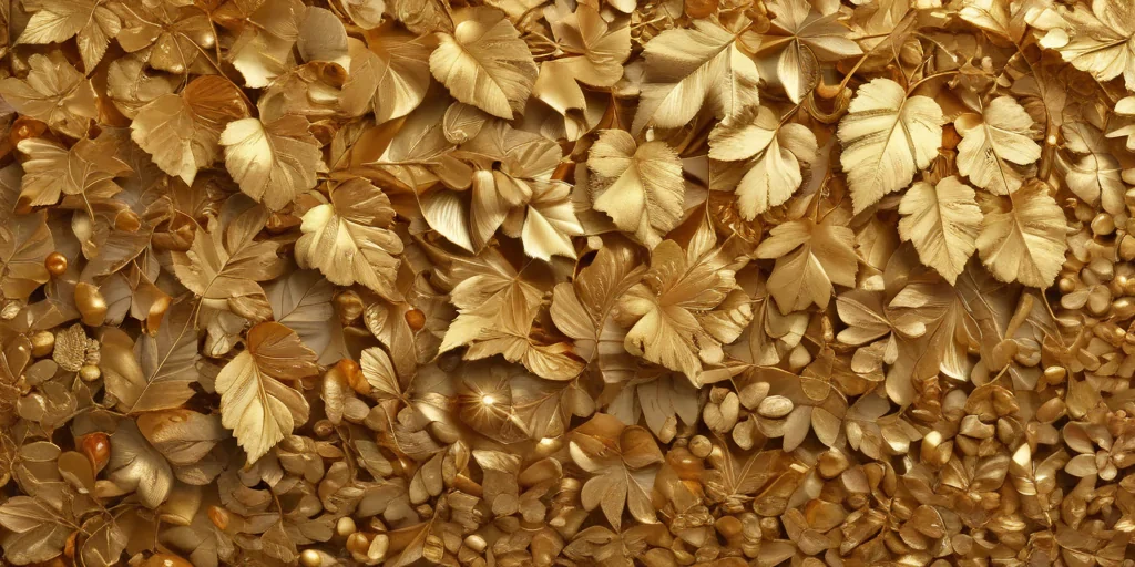 gold leaves png