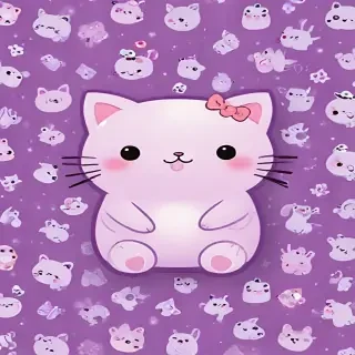 kawaii cute purple wallpaper