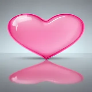 transparent pink heart