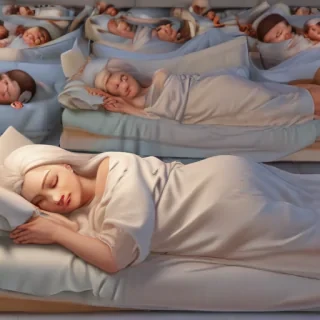 cartoon people sleeping