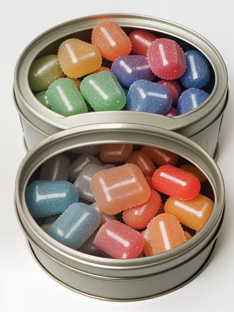 hard candy in a tin