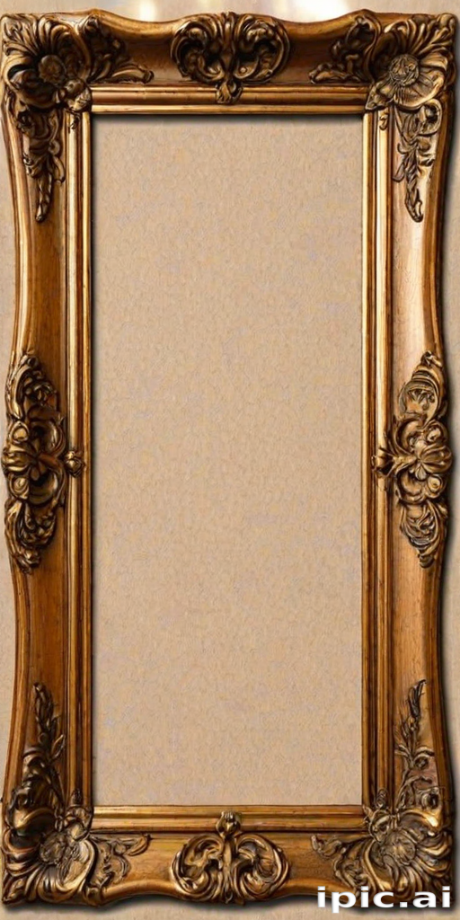 wooden picture frame png