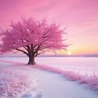 pink winter background