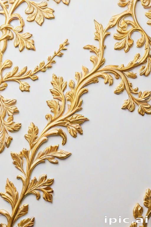white background gold