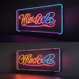 neon sign mockup