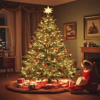 retro christmas image