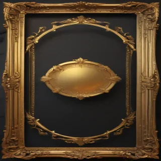 gold frame transparent background