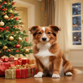 christmas dogs wallpaper