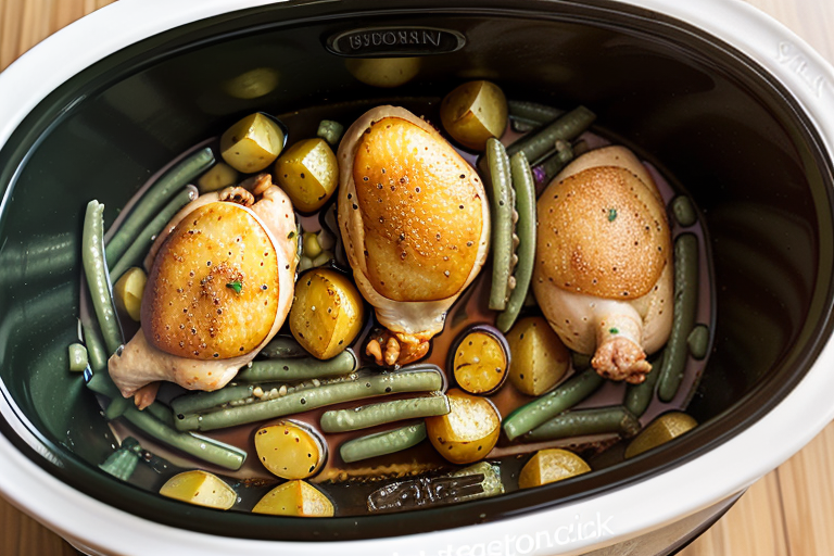 chicken green beans and potatoes in crock pot