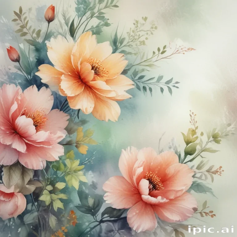 watercolor floral background