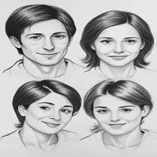 drawings of family