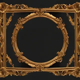 golden frame png transparent