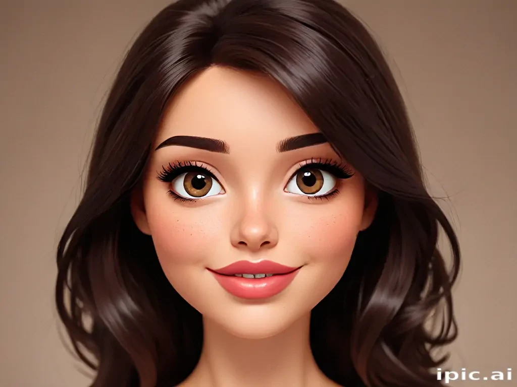 brunette cartoon character