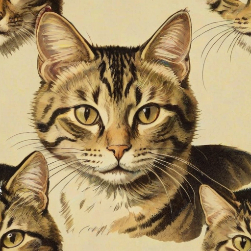 vintage cat illustration
