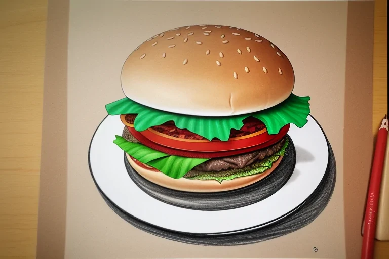 hamburger drawing