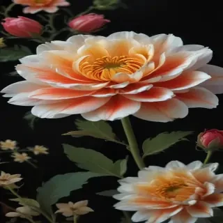 flower black background