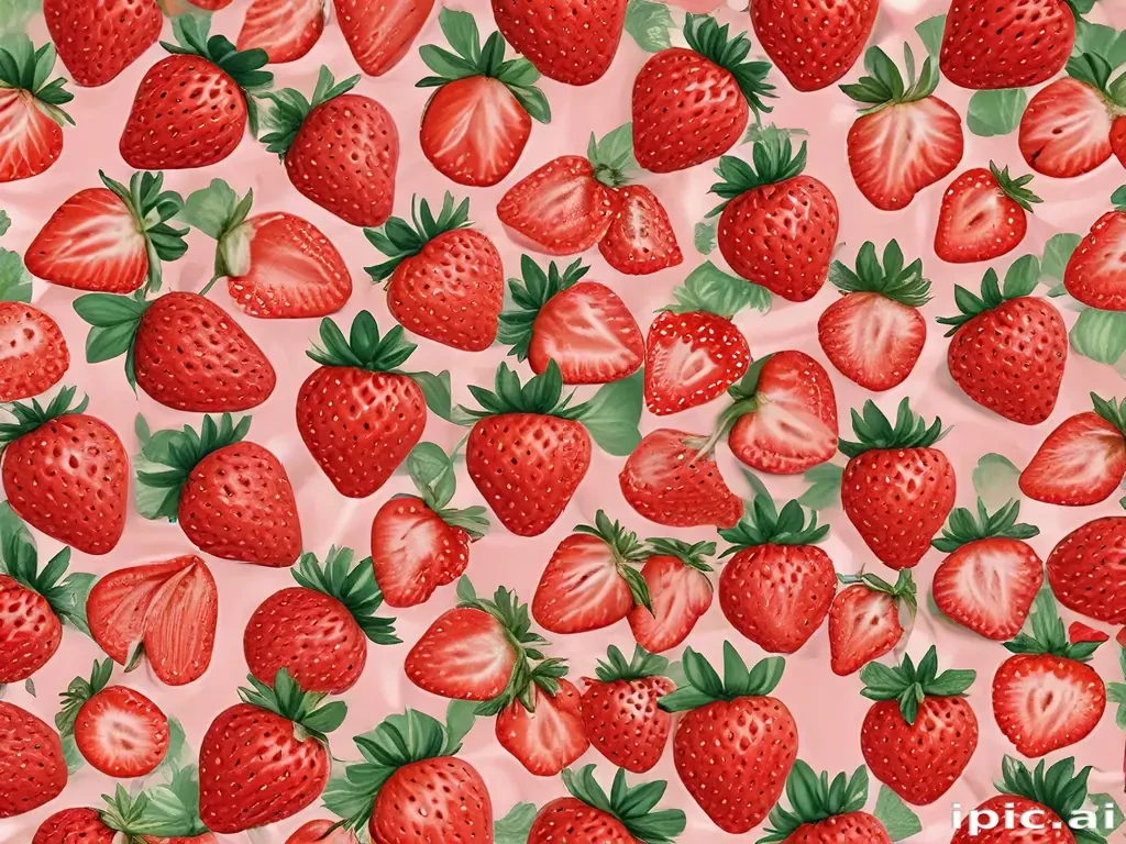 strawberry background aesthetic