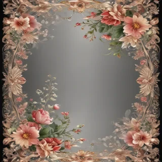 transparent floral border