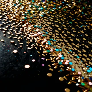 glitter on black background