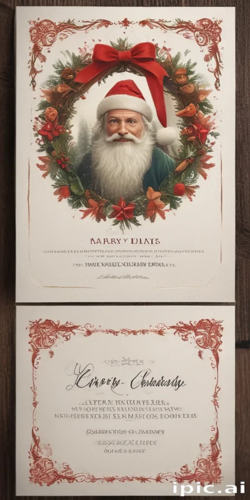 christmas card template psd