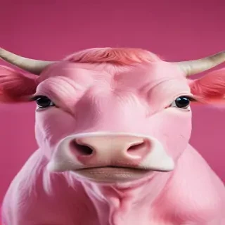 pink cow wallpaper
