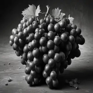 grapes clipart black and white