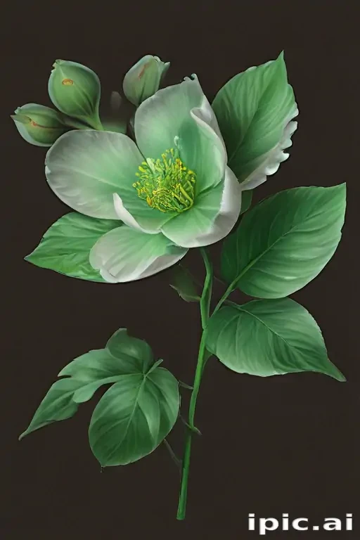 green flower png