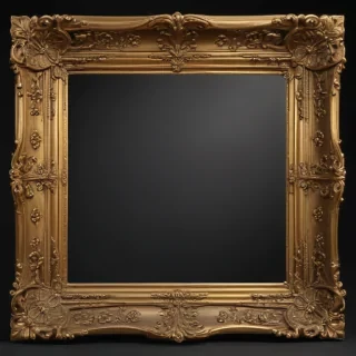 gold frame transparent