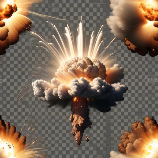 explosion with transparent background