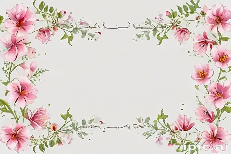 flower border transparent