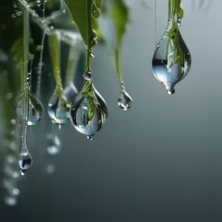 water droplets transparent