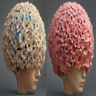 half brain half flowers