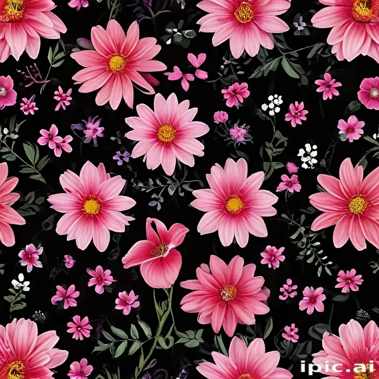 flower black background