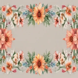 free flower border clipart