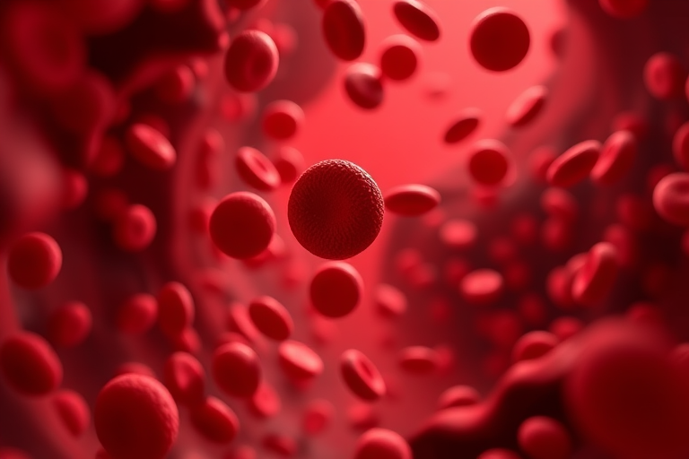Create a highly detailed, high-resolution 3D rendering of red blood cells flowing through a blood vessel, using a Canon EOS R5 camera with an aperture of f/2.8, shutter speed of 1/125 sec, ISO 100, wide-angle lens, soft lighting to enhance depth and texture.