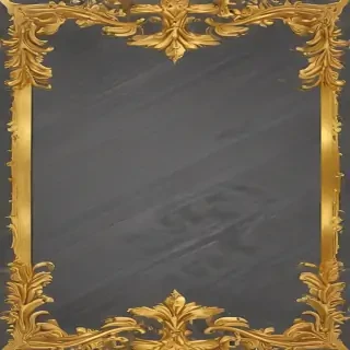 transparent background gold border