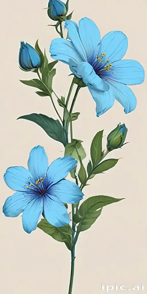 blue flower clip art