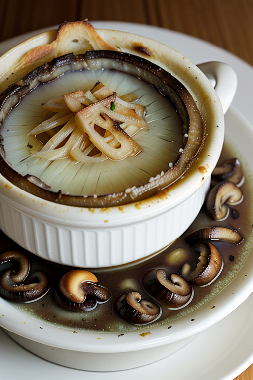 french onion soup with mushrooms