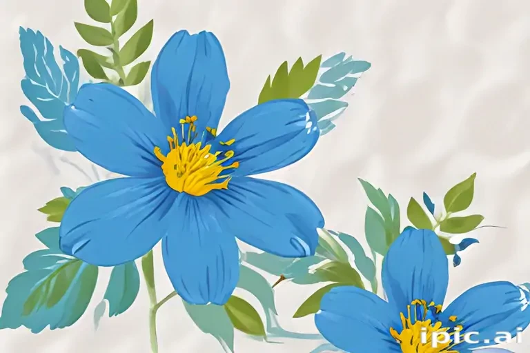 blue flower clip art