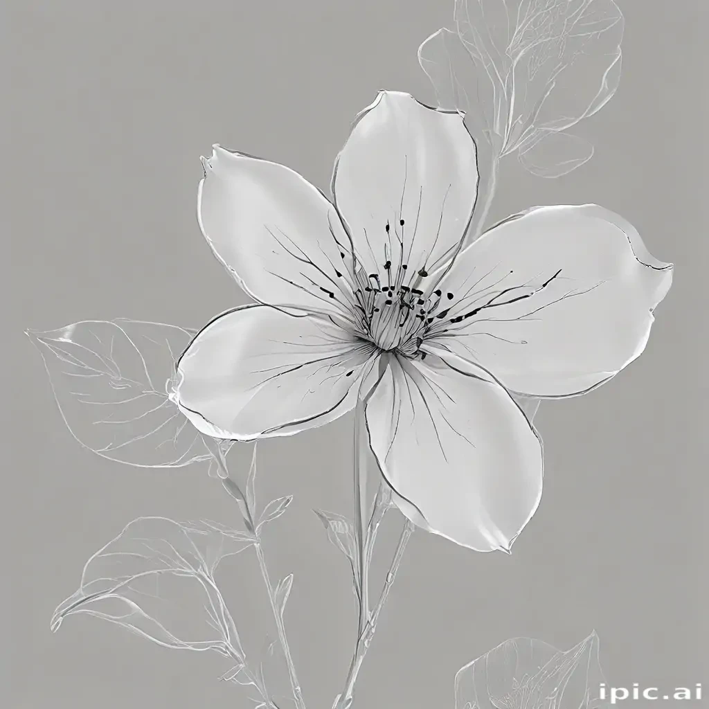 transparent flower outline