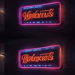 neon sign mockup