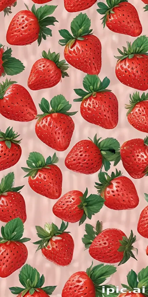strawberry wallpaper aesthetic