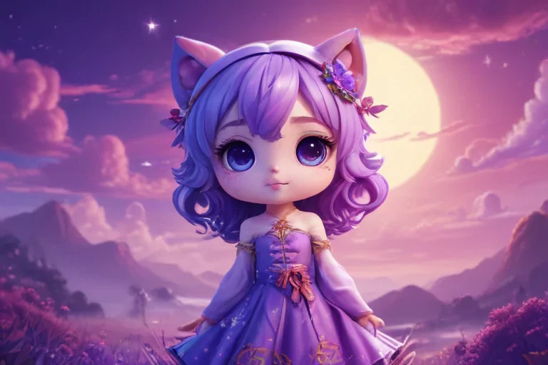 kawaii cute purple wallpaper