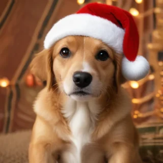 wallpaper christmas dog
