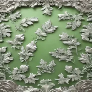 green white background