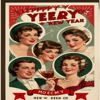 vintage new years images