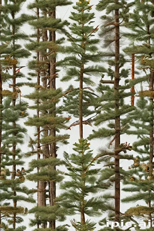 pine trees transparent background