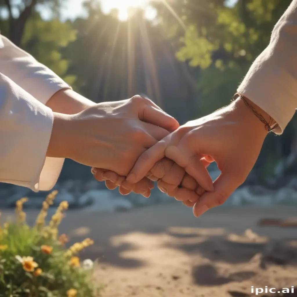 couple holding hands aesthetic